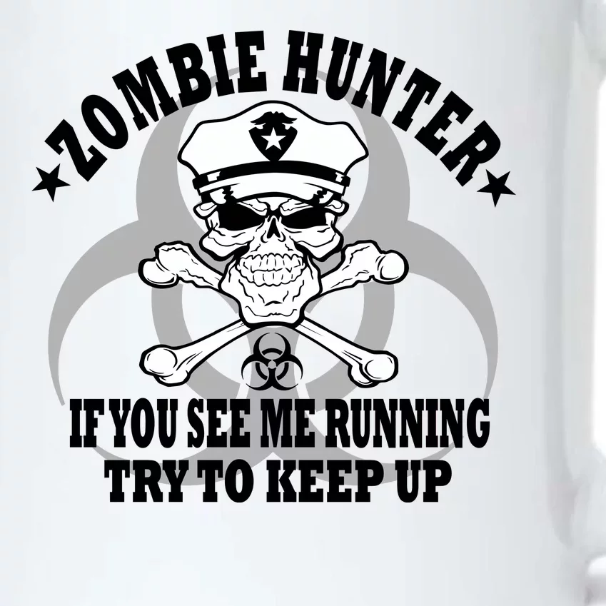 Zombie Hunter See Me Running Keep Up Black Color Changing Mug