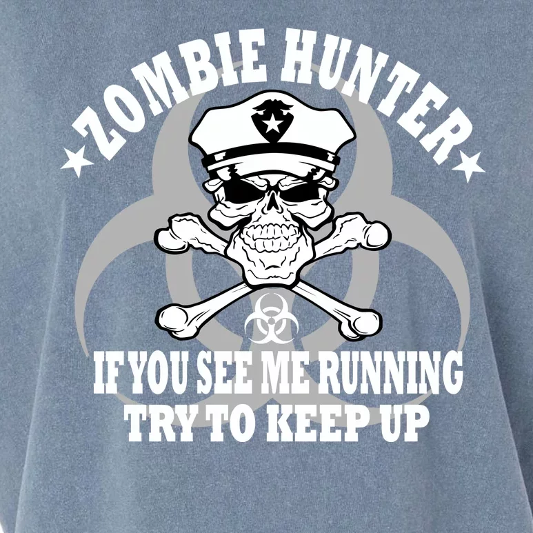 Zombie Hunter See Me Running Keep Up Garment-Dyed Women's Muscle Tee