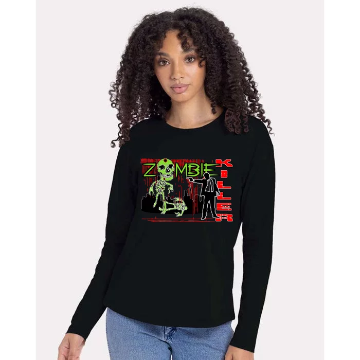 Zombie Killer Womens Cotton Relaxed Long Sleeve T-Shirt