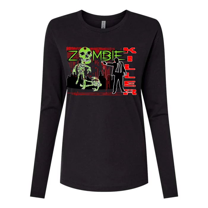 Zombie Killer Womens Cotton Relaxed Long Sleeve T-Shirt