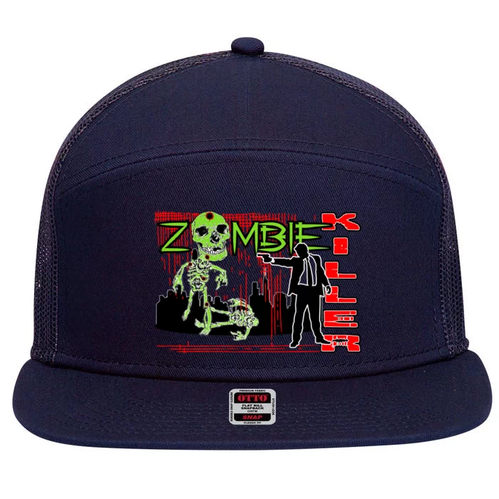 Zombie Killer 7 Panel Mesh Trucker Snapback Hat