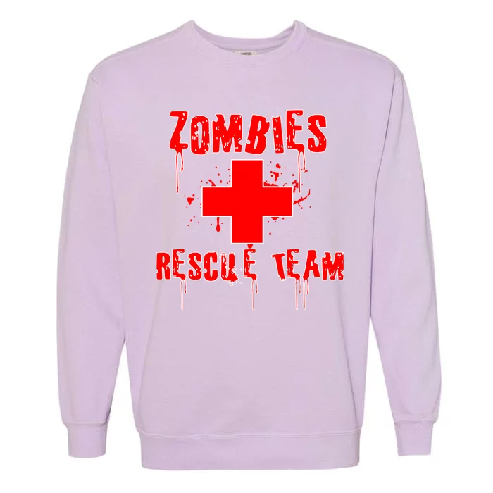 Zombie Rescue Team Garment-Dyed Sweatshirt