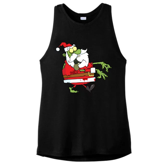 Zombie Santa Ladies Tri-Blend Wicking Tank