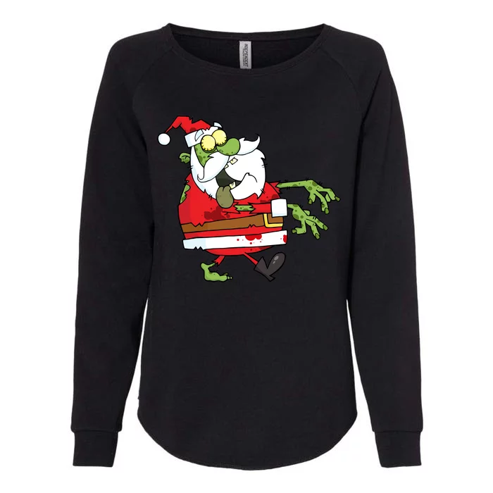 Zombie Santa Womens California Wash Sweatshirt