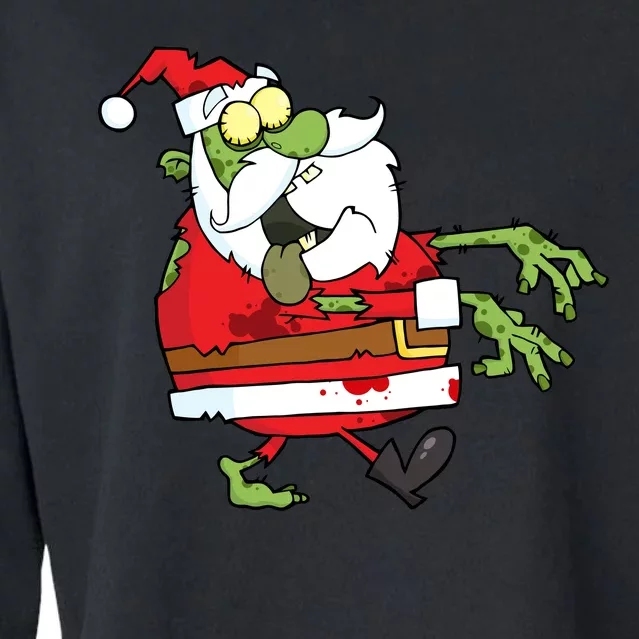 Zombie Santa Cropped Pullover Crew