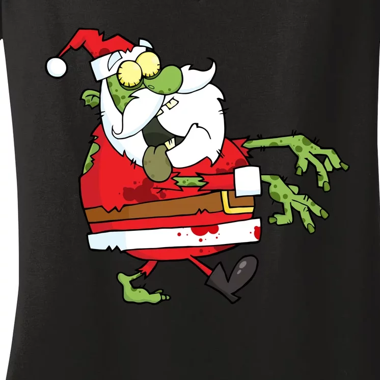 Zombie Santa Women's V-Neck T-Shirt