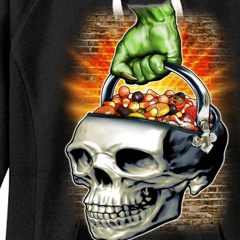 Zombie Skull Candy Bucket Women's Fleece Hoodie