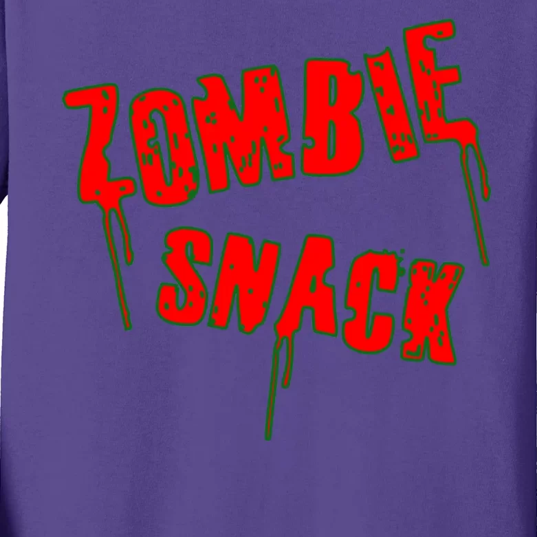 Zombie Snack Kids Long Sleeve Shirt