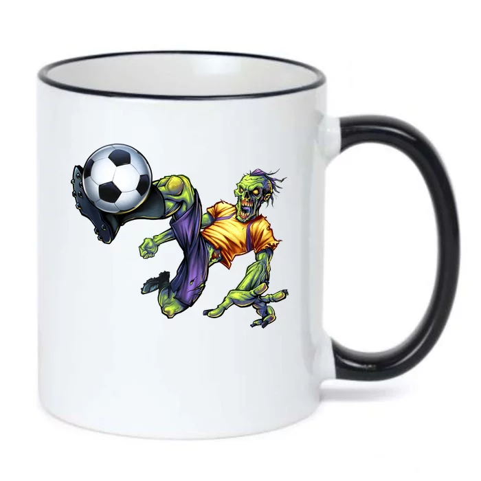 Zombie Soccer Kick Black Color Changing Mug