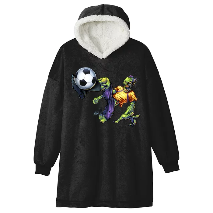 Zombie Soccer Kick Hooded Wearable Blanket