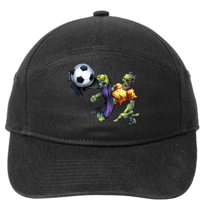 Zombie Soccer Kick 7-Panel Snapback Hat