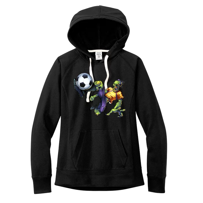 Zombie Soccer Kick Women's Fleece Hoodie