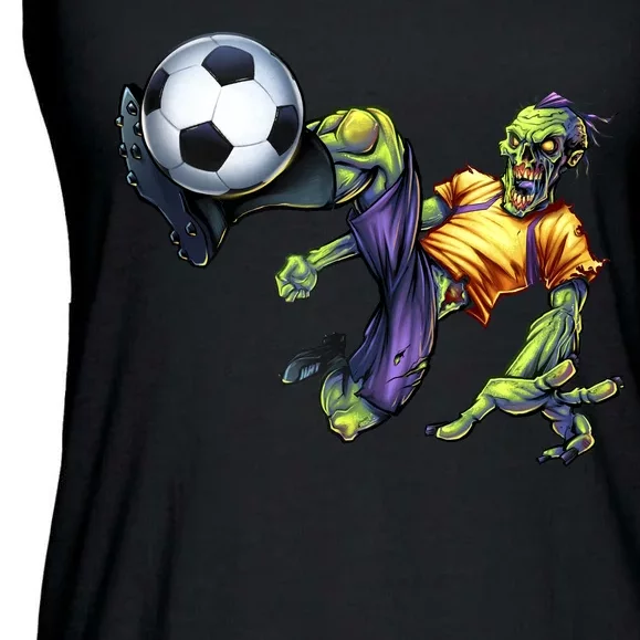 Zombie Soccer Kick Ladies Essential Flowy Tank