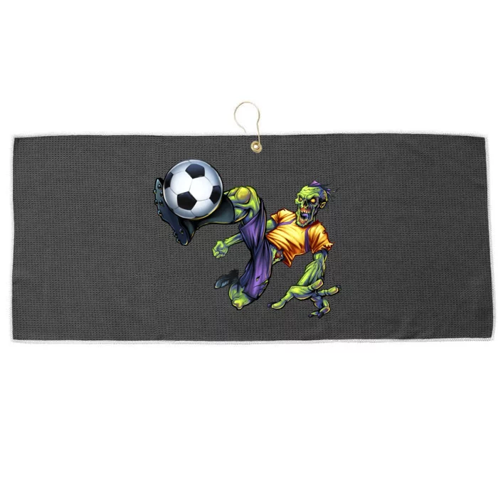 Zombie Soccer Kick Large Microfiber Waffle Golf Towel