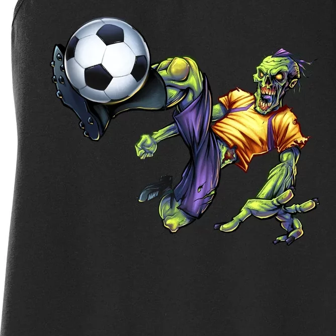 Zombie Soccer Kick Women's Racerback Tank