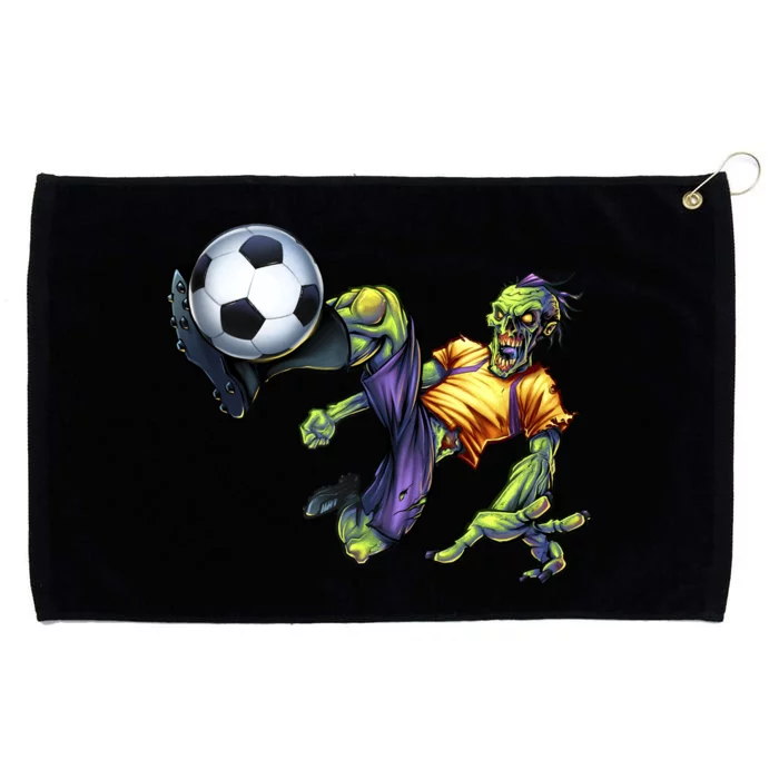 Zombie Soccer Kick Grommeted Golf Towel