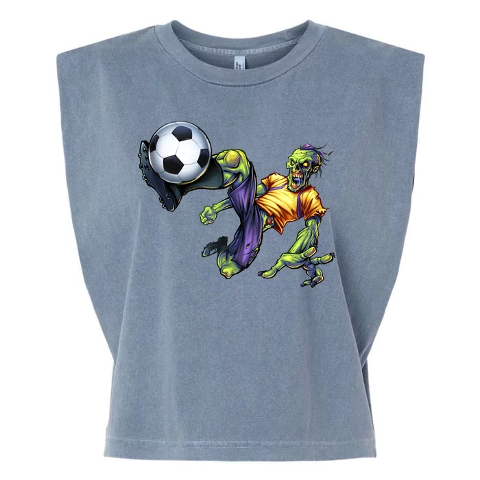 Zombie Soccer Kick Garment-Dyed Women's Muscle Tee