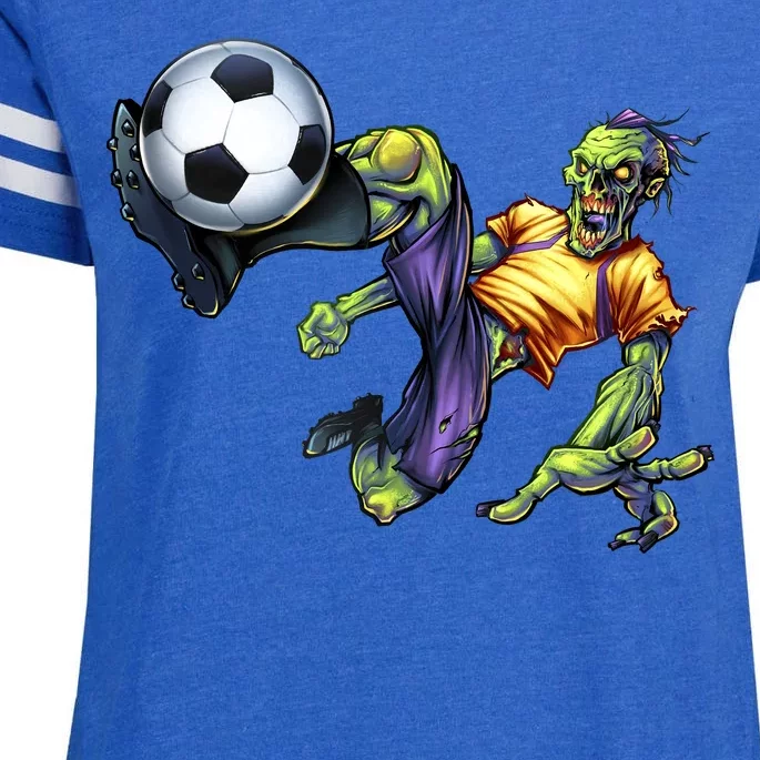 Zombie Soccer Kick Enza Ladies Jersey Football T-Shirt