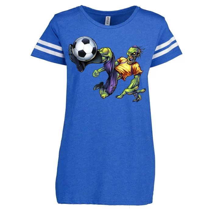 Zombie Soccer Kick Enza Ladies Jersey Football T-Shirt