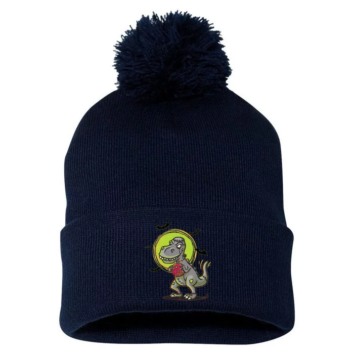 Zombie T-Rex Pom Pom 12in Knit Beanie