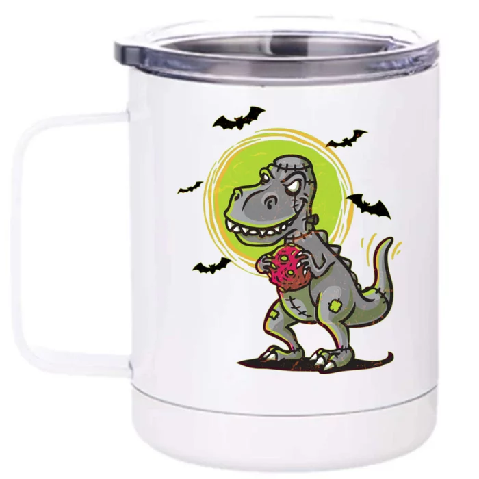 Zombie T-Rex Front & Back 12oz Stainless Steel Tumbler Cup