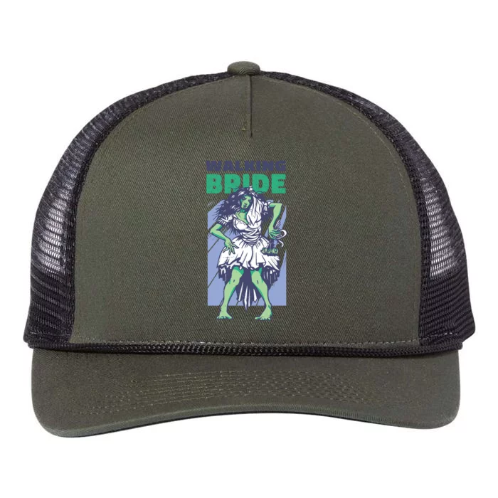 Zombie Walking Bride Retro Rope Trucker Hat Cap