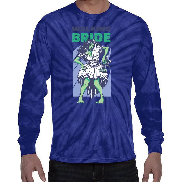 Zombie Walking Bride Tie-Dye Long Sleeve Shirt