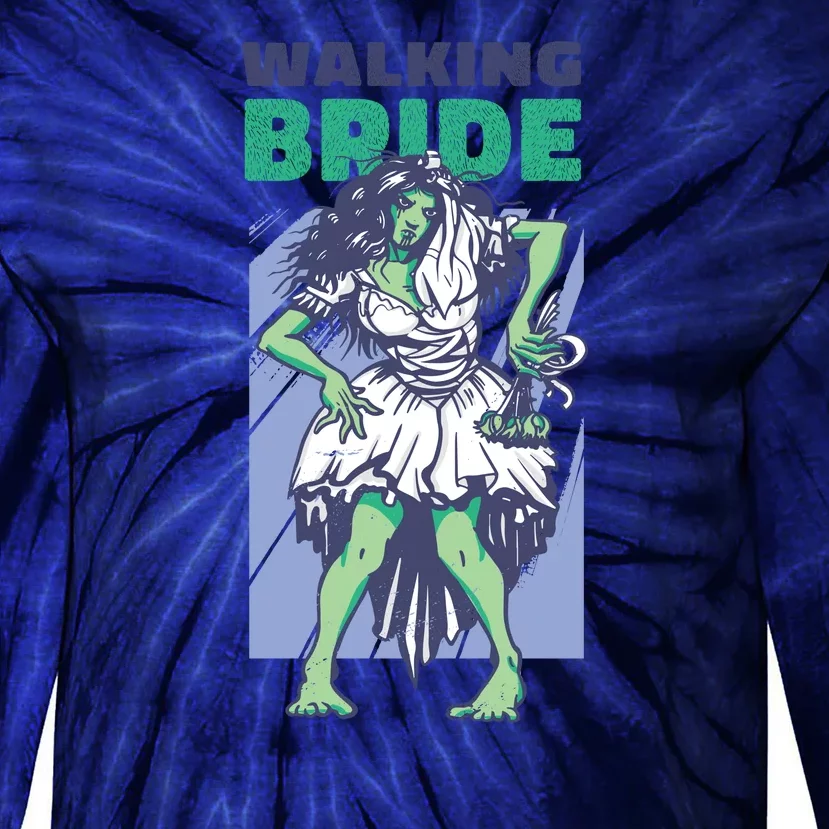 Zombie Walking Bride Tie-Dye Long Sleeve Shirt