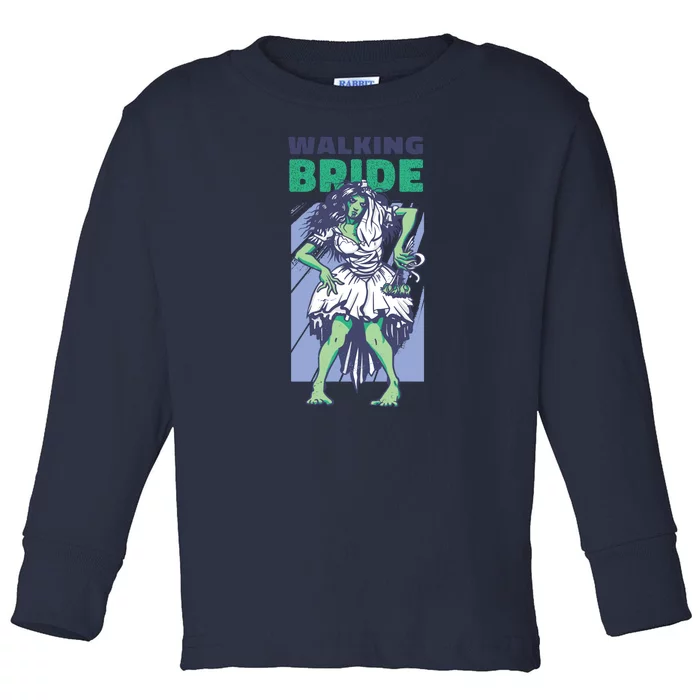 Zombie Walking Bride Toddler Long Sleeve Shirt