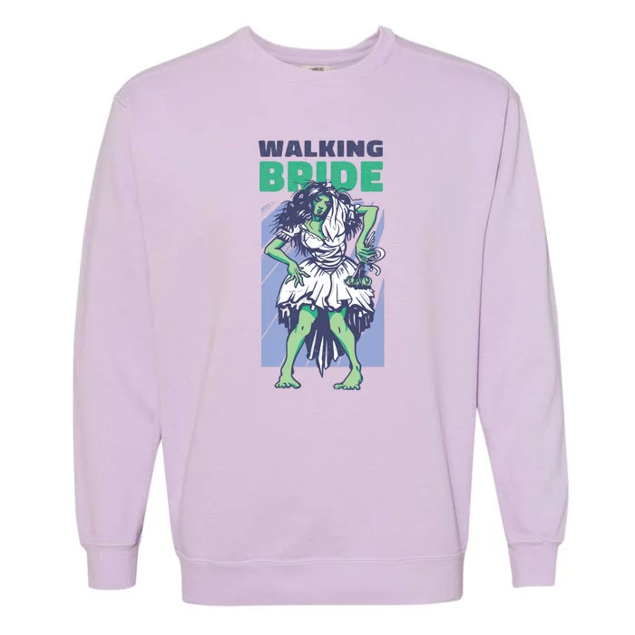 Zombie Walking Bride Garment-Dyed Sweatshirt