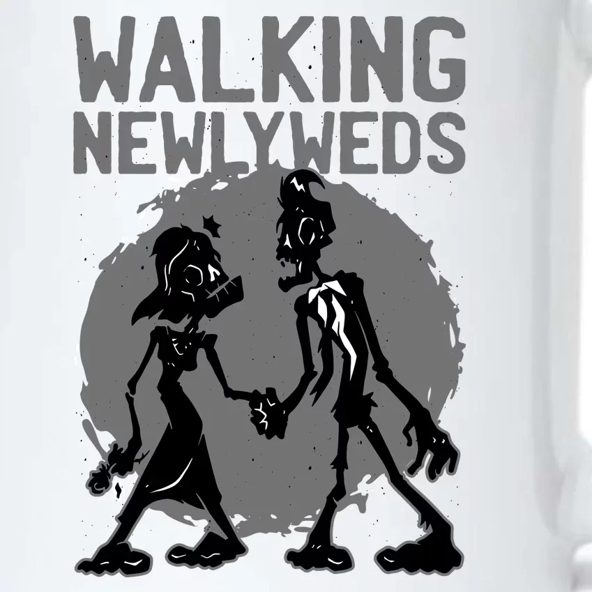 Zombie Walking Newlyweds Black Color Changing Mug