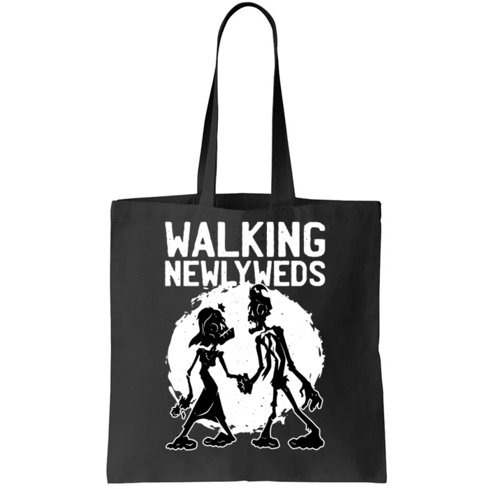 Zombie Walking Newlyweds Tote Bag