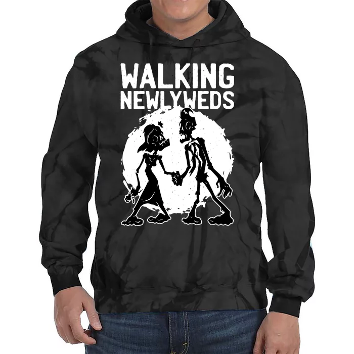 Zombie Walking Newlyweds Tie Dye Hoodie