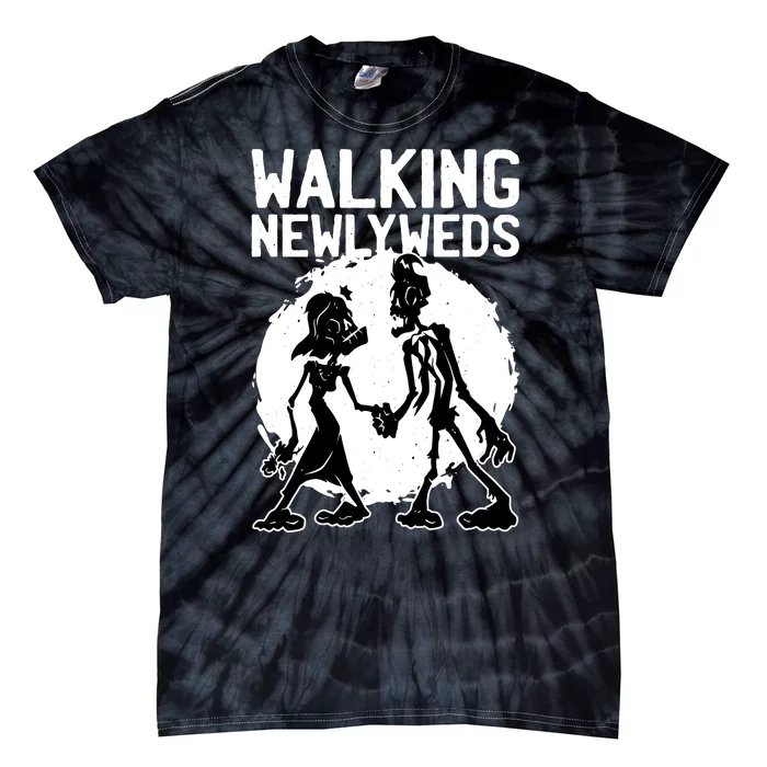 Zombie Walking Newlyweds Tie-Dye T-Shirt