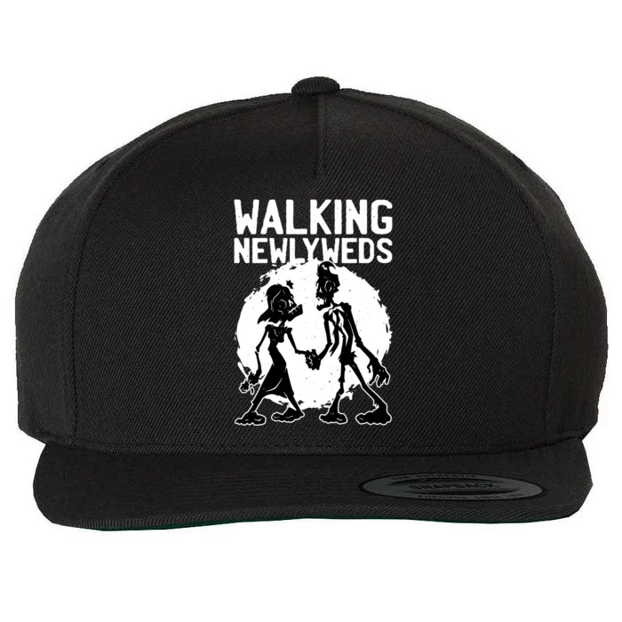 Zombie Walking Newlyweds Wool Snapback Cap