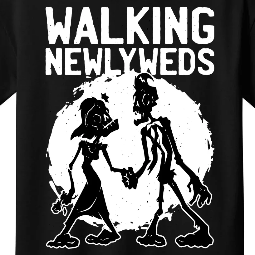 Zombie Walking Newlyweds Kids T-Shirt