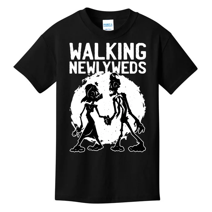 Zombie Walking Newlyweds Kids T-Shirt