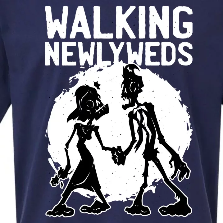 Zombie Walking Newlyweds Sueded Cloud Jersey T-Shirt