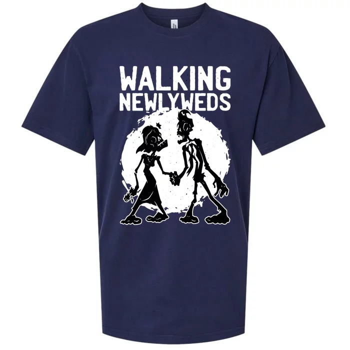 Zombie Walking Newlyweds Sueded Cloud Jersey T-Shirt