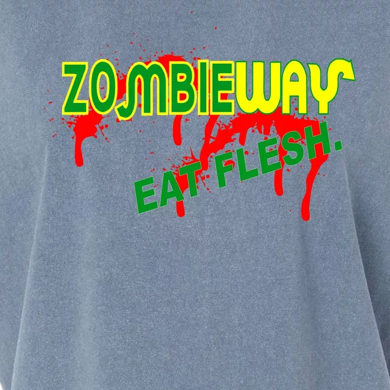 Zombie Way Eat Flesh Garment-Dyed Women's Muscle Tee