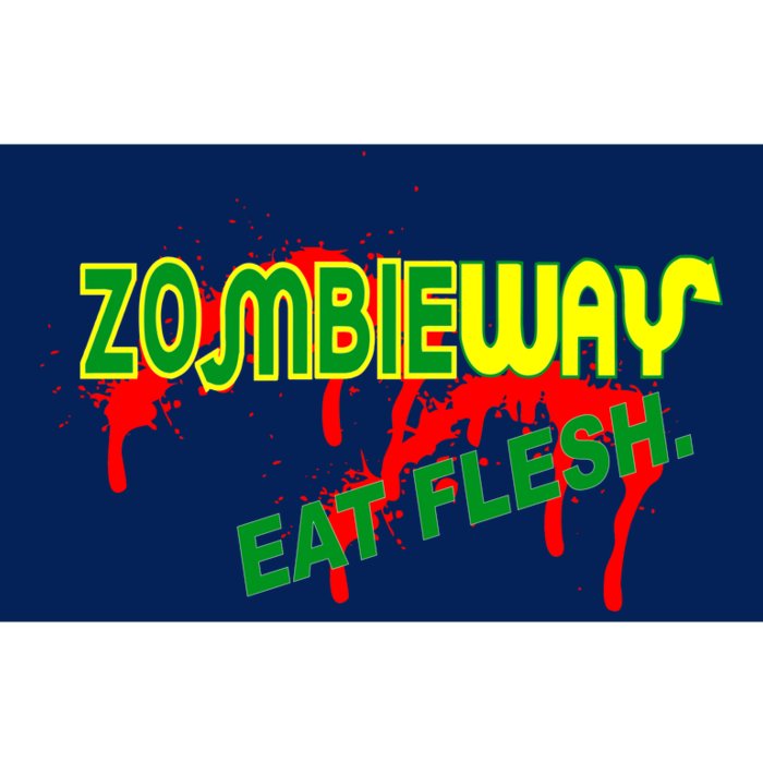 Zombie Way Eat Flesh Bumper Sticker