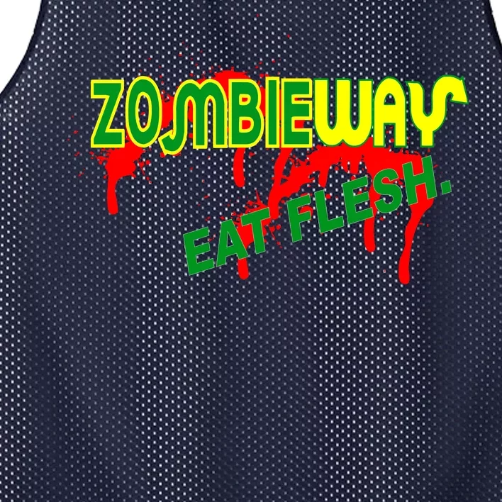 Zombie Way Eat Flesh Mesh Reversible Basketball Jersey Tank