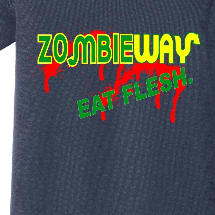 Zombie Way Eat Flesh Baby Bodysuit