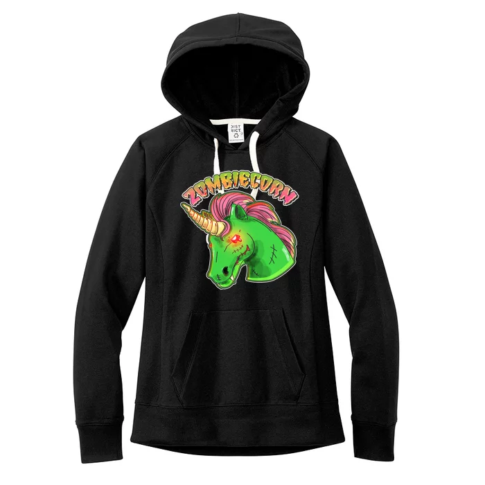 Zombiecorn Zombie Unicorn Women's Fleece Hoodie