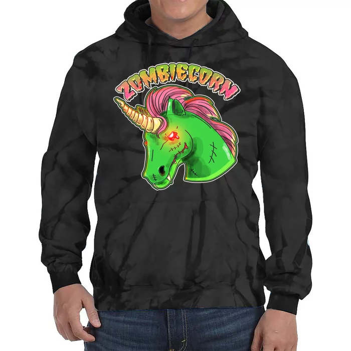 Zombiecorn Zombie Unicorn Tie Dye Hoodie