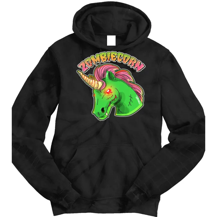 Zombiecorn Zombie Unicorn Tie Dye Hoodie