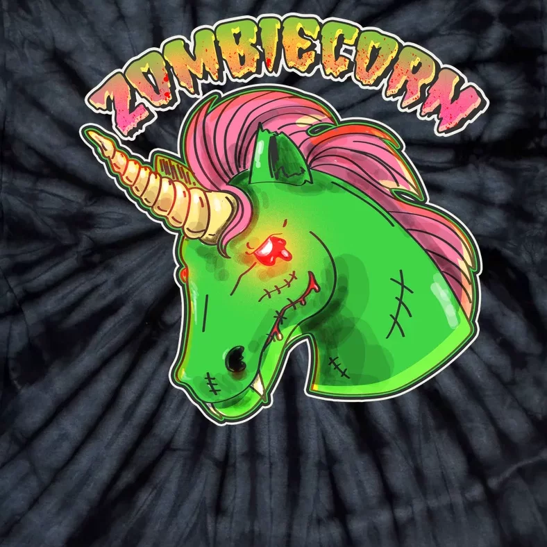 Zombiecorn Zombie Unicorn Tie-Dye T-Shirt