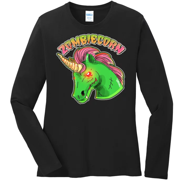 Zombiecorn Zombie Unicorn Ladies Long Sleeve Shirt