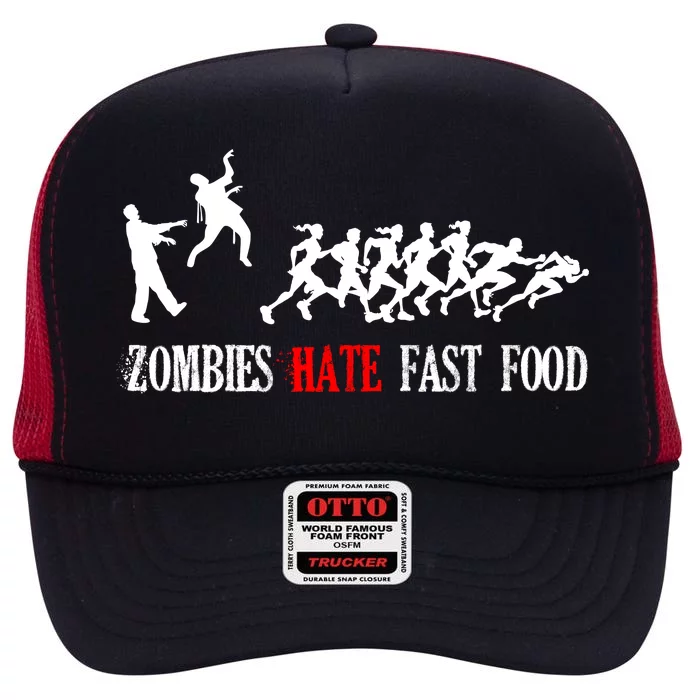 Zombies Eat Brains You'll Be Fine High Crown Mesh Trucker Hat