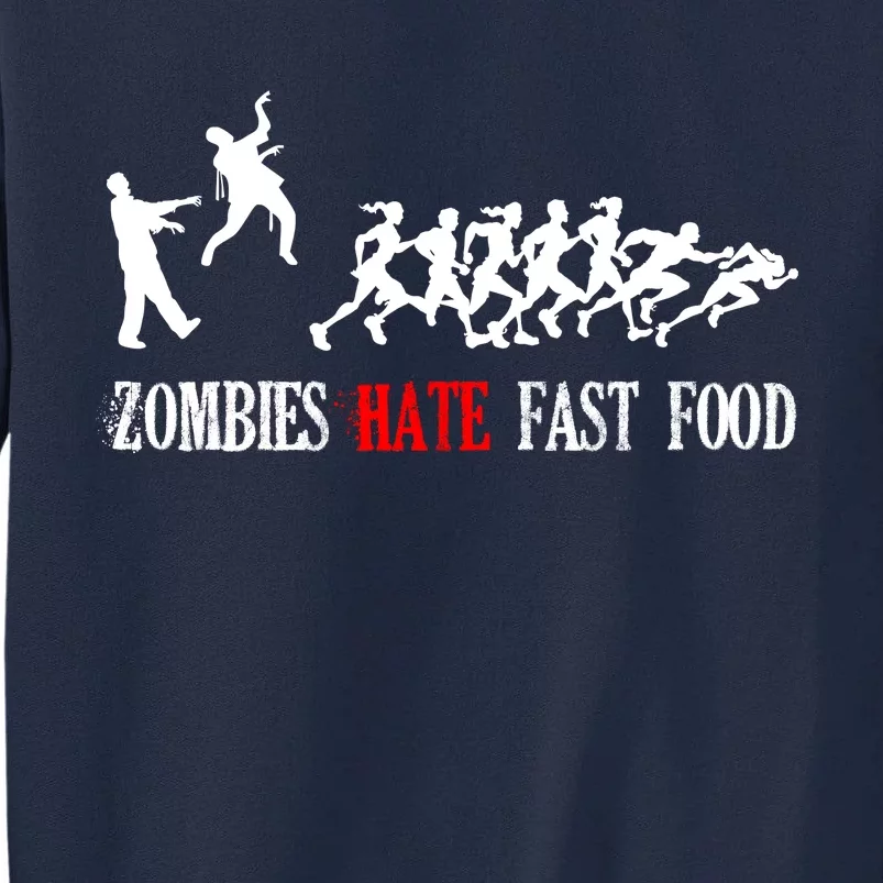 Zombies Eat Brains You'll Be Fine Tall Sweatshirt